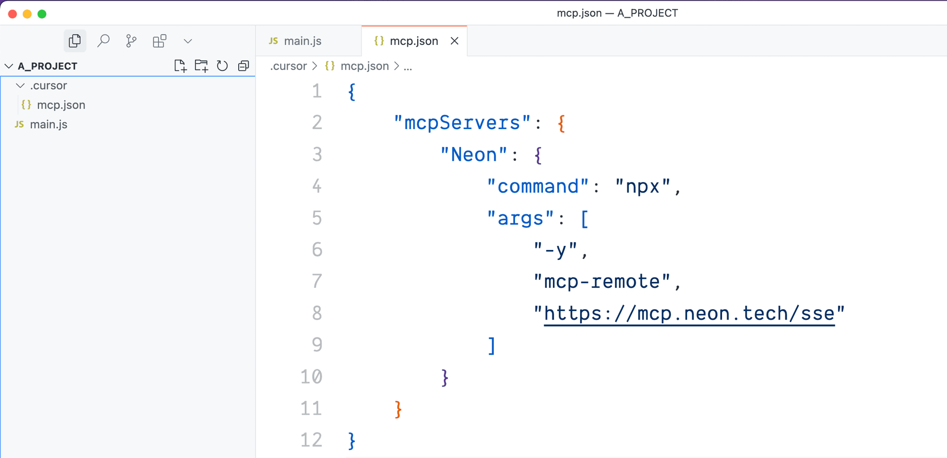 Cursor MCP JSON