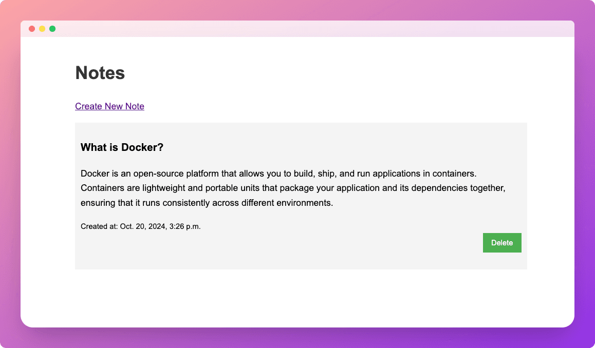 Django Notes App