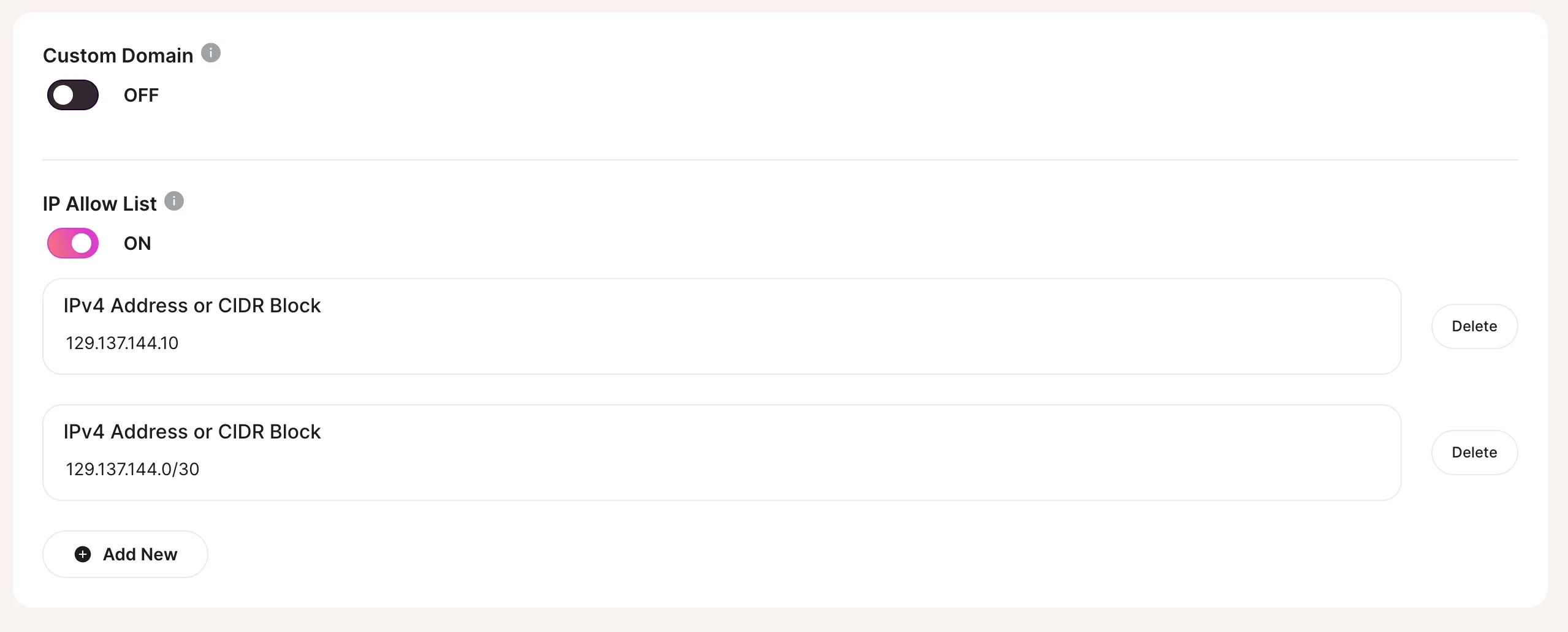 Tembo IP Allow List